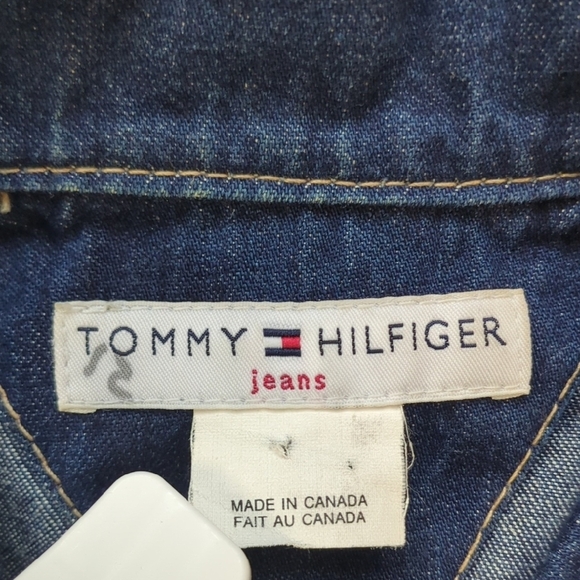 Vintage Tommy Hilfiger Flag Patch Denim Jacket 💙❤️ - Picture 5 of 11